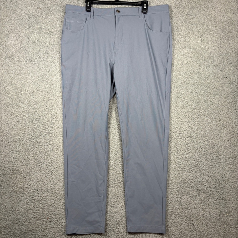 Fabletics Pants Mens 38x32 (Fits 40x30) Blue Gray Only-Way Performance Golf